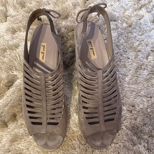 Paul Green Women's Taupe Suede Strappy Sandals